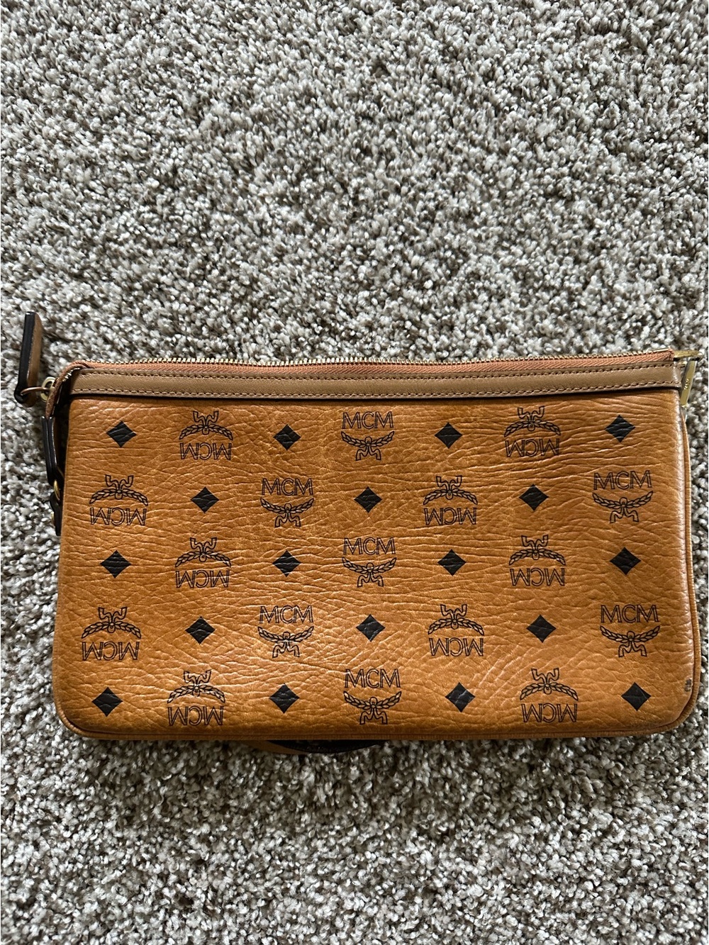 MCM Cognac Visetos Clutch Pouch; Preloved condition; Open to offers! - Picture 3 of 10